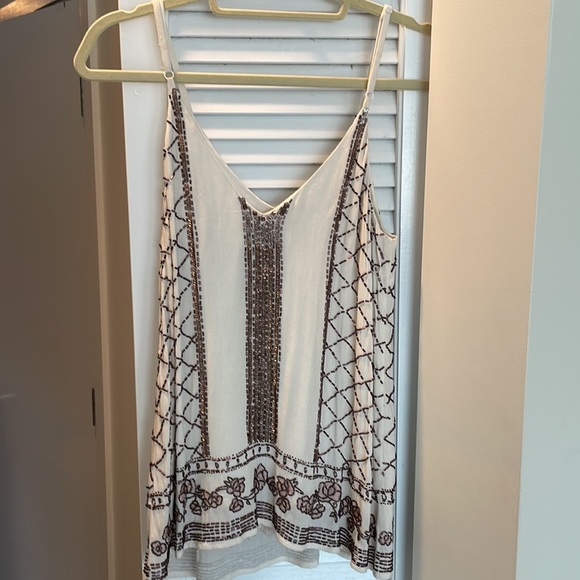 Rahi Cali Beaded Tank, Size Small - Picture 2 of 4